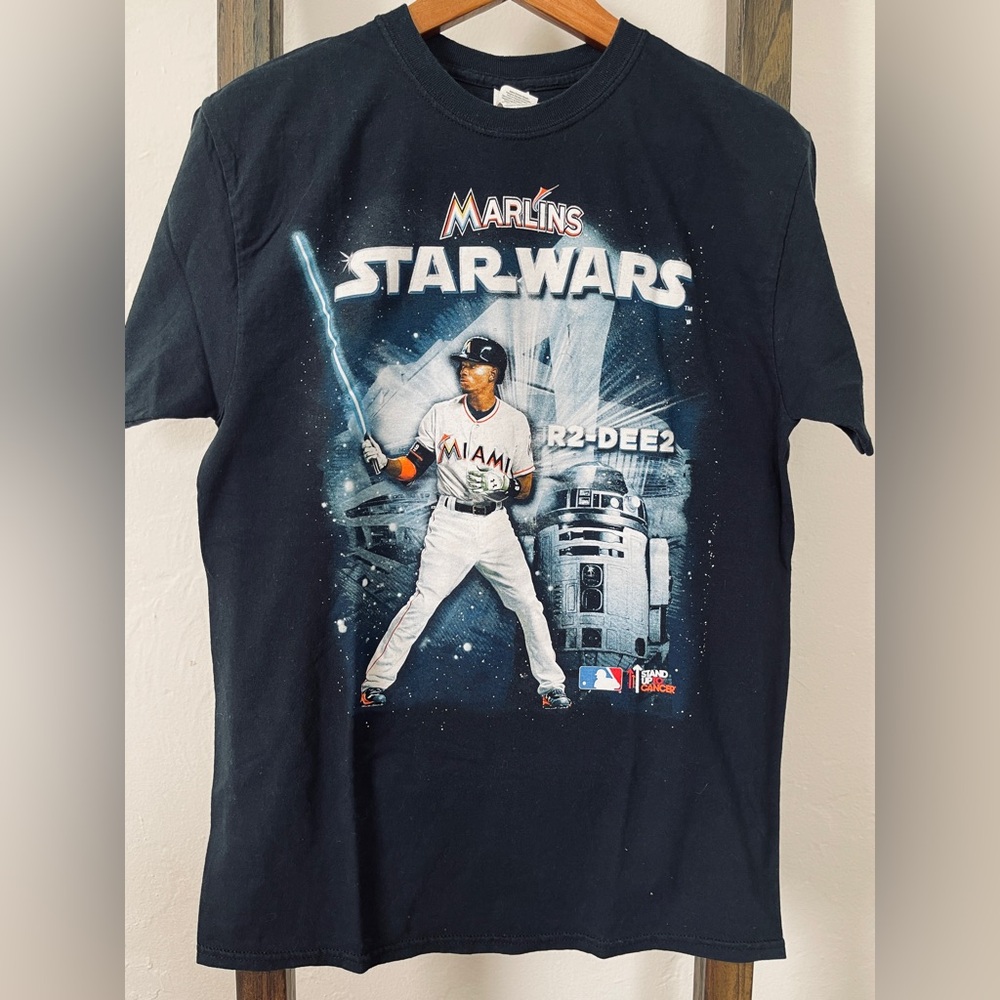 Miami Marlins Star Wars Event Heavy Cotton Black T-Shirt - Size Medium - "NWOT"